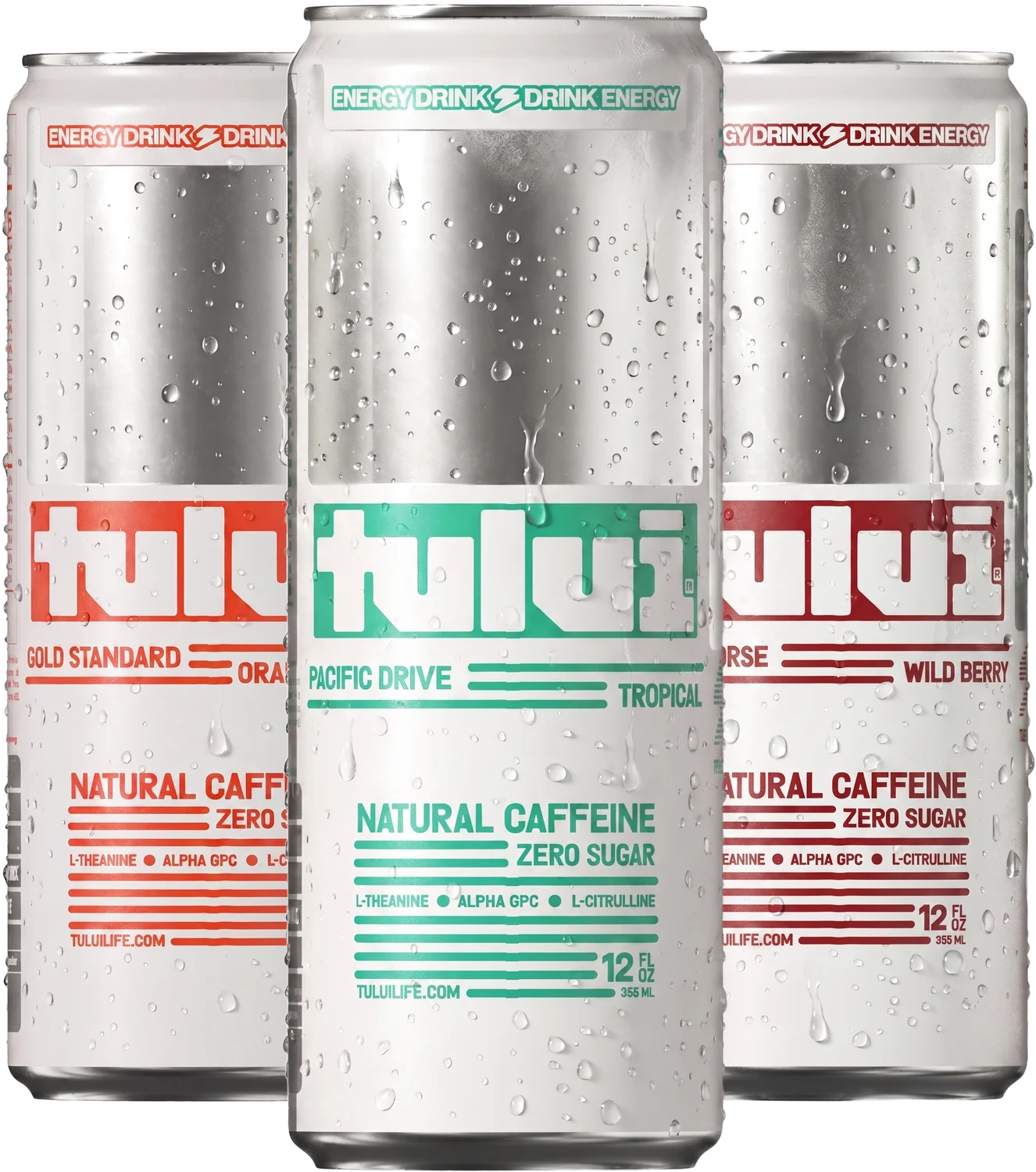 TULUI cans, all three flavors